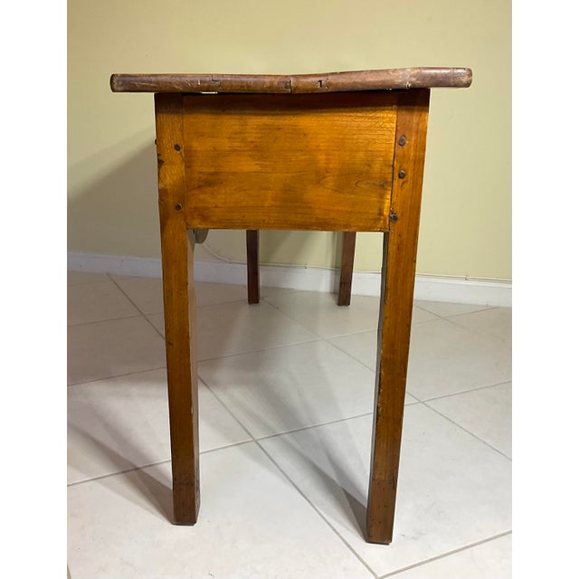 1910s Antique Farmhouse Console Table Handcrafted Rustic Credenza Vintage Country For Sale - Image 5 of 17