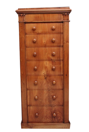 Regency Walnut Wellington Chest, 1830s