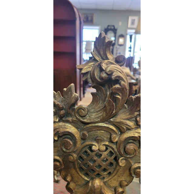 Antique French Gild Wood & Plaster Wall Mirror For Sale - Image 13 of 15