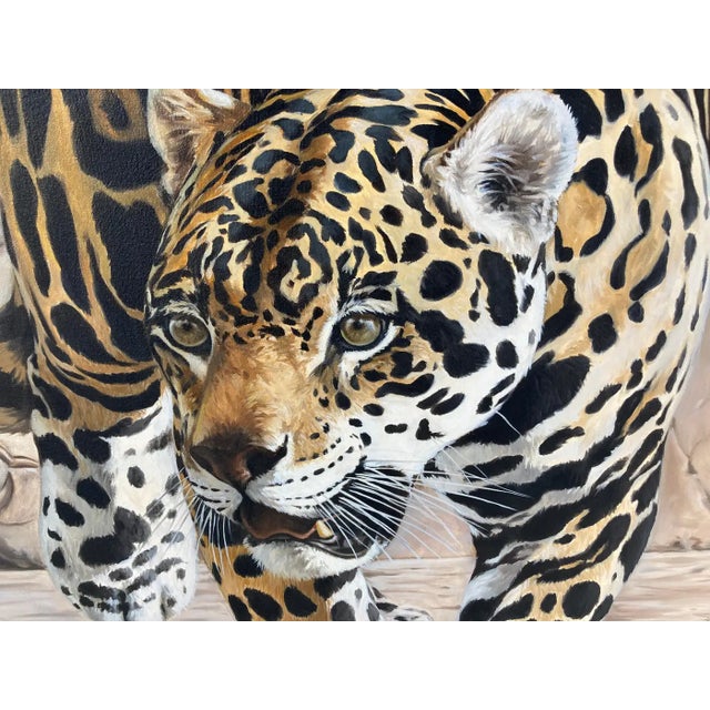 Kindrie Grove Monumental Mayan Jaguar Oil on Canvas Painting, 2002 For Sale - Image 15 of 15