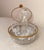 French Vintage Handmade French Gilt Brass Cut Crystal Caviar Egg Caddy Jar Bar Set For Sale - Image 3 of 13