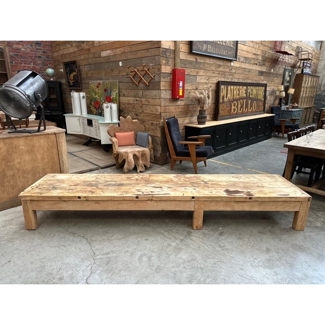 Large Beech Coffee Table, 1950s For Sale - Image 14 of 14