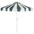 Meze 9 Ft Crank Umbrella, Green Cabana Stripe/White Pole For Sale - Image 9 of 9