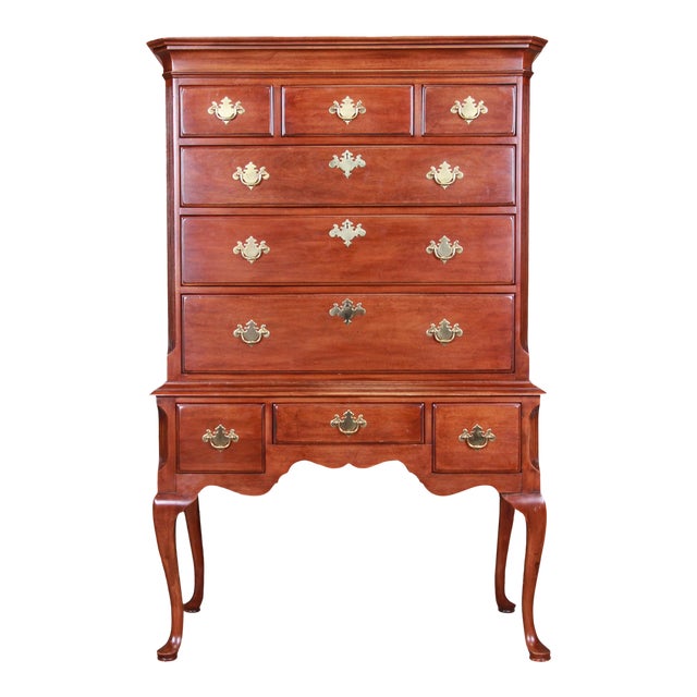 Queen Anne Mahogany Highboy Dresser by Davis Company Chairish
