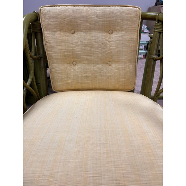Wood Ficks Reed Cane 7-Piece Patio Set For Sale - Image 7 of 12