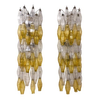 Murano Glass Polyhedral Wall Sconces by Carlo Scarpa for Venini, 1960s, Set of 2 For Sale