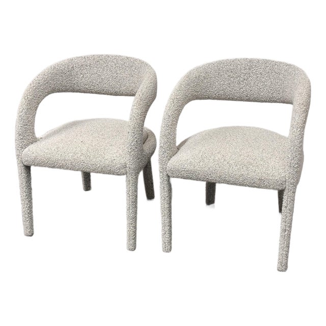 Fours Hands Hawkins Bouclé Armchairs, Pair For Sale