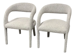 Fours Hands Hawkins Bouclé Armchairs, Pair