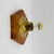 Wood Vintage Hexagonal Wall Lamp with Pine Wood and Brass, 1970s For Sale - Image 7 of 16