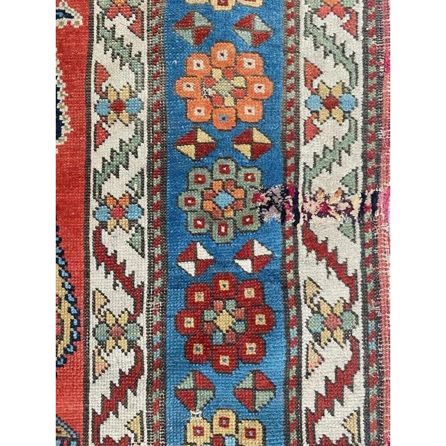Antque Caucasian Guwan Rug For Sale - Image 11 of 17