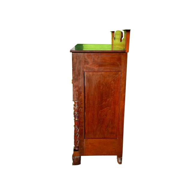 Early 19th Century Vermont Federal Butler's Desk in Bird's Eye Maple & Mahogany For Sale - Image 11 of 12