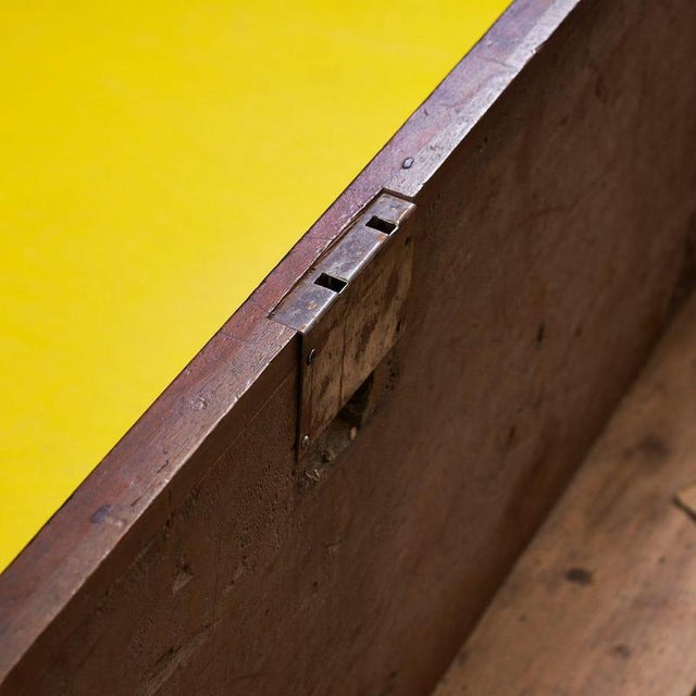 Wood Antique Brown Wood Chest For Sale - Image 7 of 12