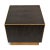 Modern Midcentury Modern Dark Wood & Brass Cube Side Table For Sale - Image 3 of 4
