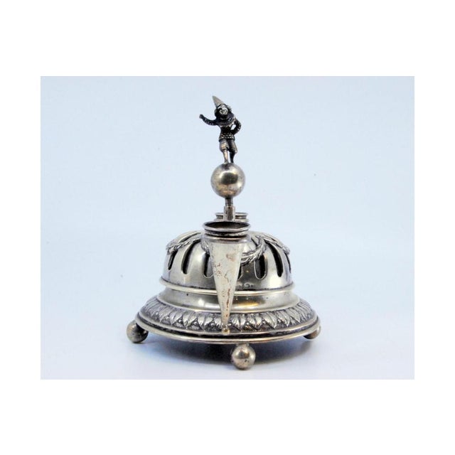 Metal Silver Bell with Bows For Sale - Image 7 of 8