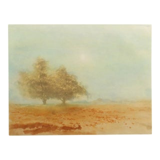 1980s "Summer Solstice" Signed Numbered Art Etching Landscape Sun by Kaiko Moti, Unframed For Sale