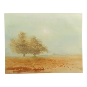 1980s "Summer Solstice" Signed Numbered Art Etching Landscape Sun by Kaiko Moti, Unframed