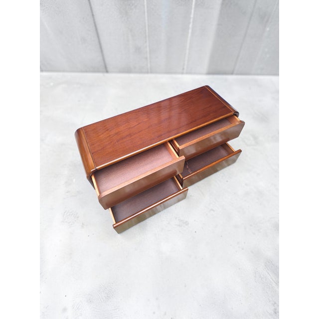 1970s Vintage Walnut Storage Unit with Drawers, Italy, 1970s For Sale - Image 5 of 10