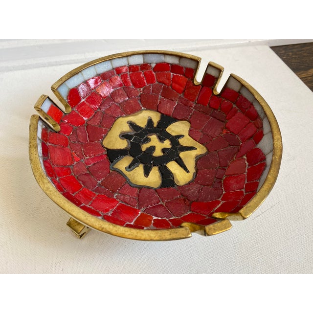 Salvador Teran Brass and Glass Decorative Bowl For Sale In Los Angeles - Image 6 of 6