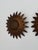 Mid-Century Modern Vintage Spanish Sunburst Metal Wall Lamps, 1950s-1960s, Set of 2 For Sale - Image 3 of 12