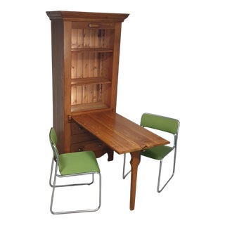 Cupboard with Fold-Down Table For Sale