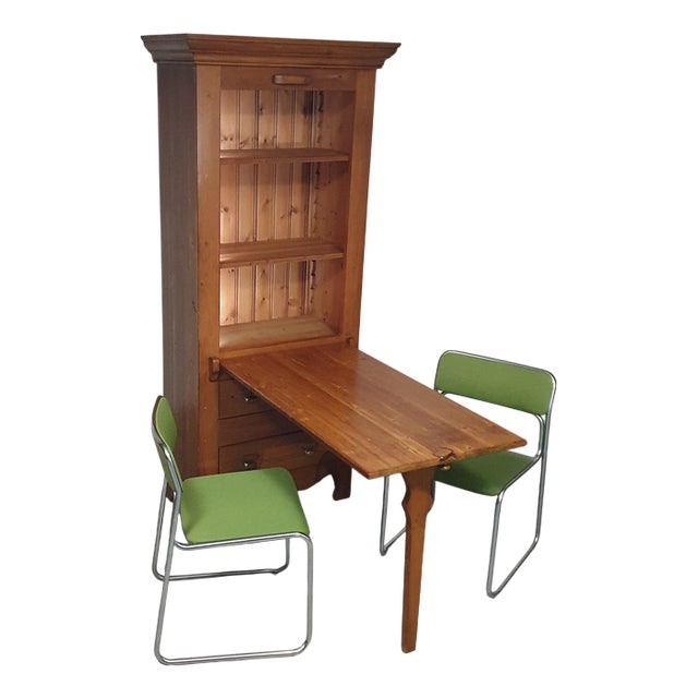 Cupboard with Fold-Down Table For Sale