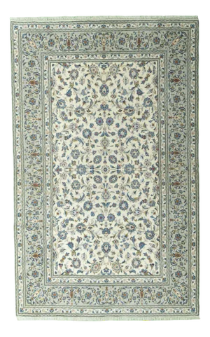 Middle Eastern Hand-Knotted Kashan Cork Rug