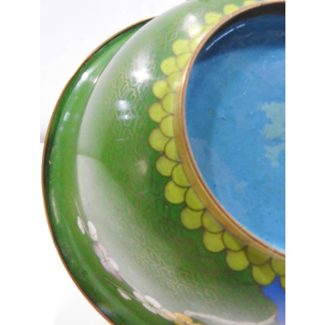 Mid Century Cloisonne Bowl With Floral Details For Sale In Nashville - Image 6 of 10