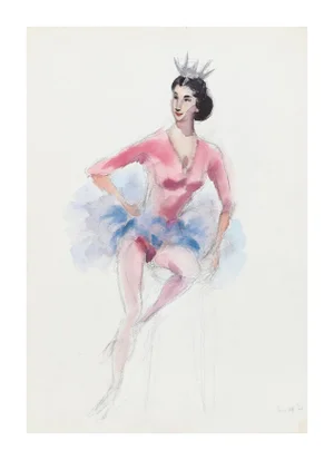 Eve Nethercott "Ballerina With Tiara" Painting