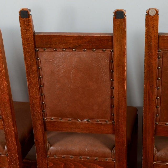 Wooden and Imitation Leather Folder Chairs, Set of 6 For Sale - Image 13 of 18