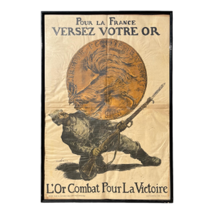 Early 20th Century "Pour La France" French World War I Lithograph