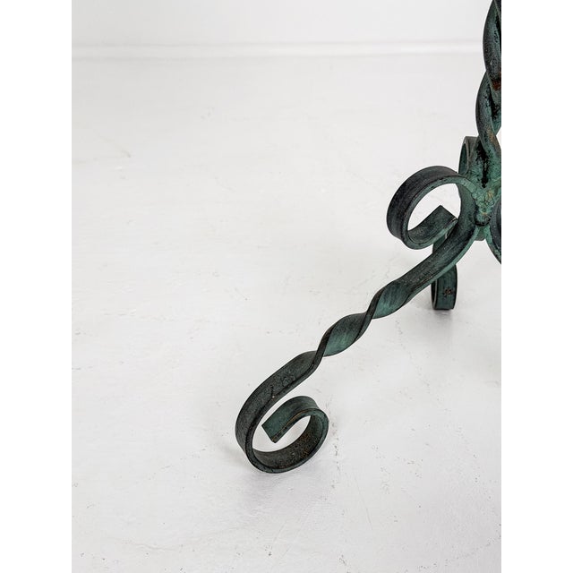 1930s Armatur Wrought Iron Floor Candlestick by Bjerkås, Sweden, 1940s For Sale - Image 5 of 6