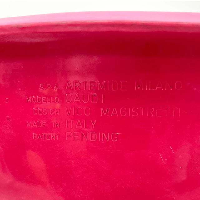 Pink Gaudi Armchair by Vico Magistretti for Artemide, 1984 For Sale - Image 10 of 11