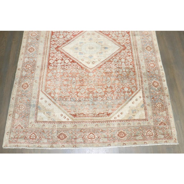 Persian Malayer Medallion Square Accent Rug no. j5322 For Sale - Image 3 of 7