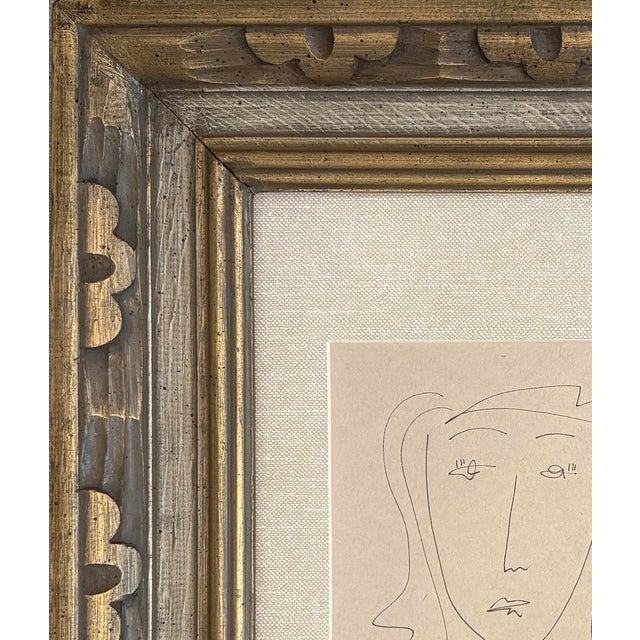 Abstract Contemporary Original Framed Abstract Portrait Drawing For Sale - Image 3 of 3