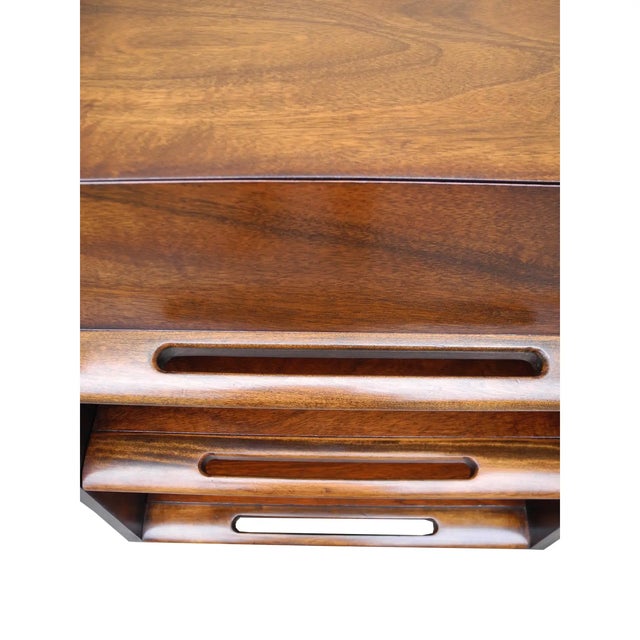 MidCentury Modern Cherry Nightstands by Edmond J Spence a Pair