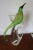 Murano glass birds in green