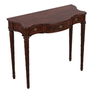Maitland Smith Flame Mahogany Federal Style Console Table For Sale