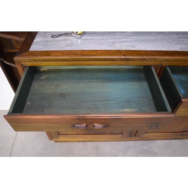 Italian Walnut Buffet from Giacomo Cometti, 1920 For Sale - Image 6 of 9