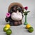 Black Shōwa Decorative Shigaraki Earthenware Tanuki with Sake Flask, Japan, 1970s For Sale - Image 8 of 11