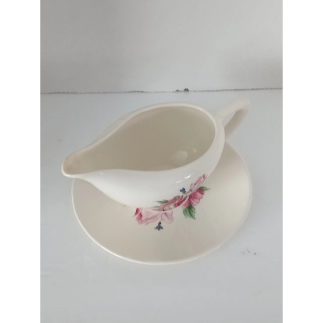 1940s Vintage Gravy Boat With Underplate For Sale - Image 5 of 9