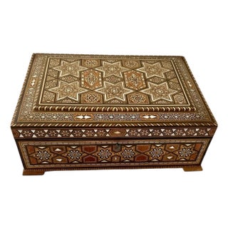 Early 20th Century Moorish Inlaid Jewelry/Trinket Box For Sale