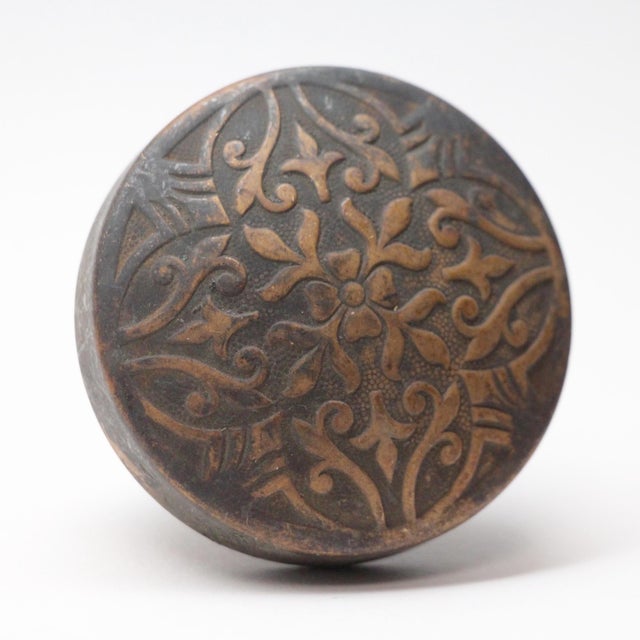 This Vernacular style four fold door knob was made by Lockwood in the 1900 catalog. It is part of the H-26200 Cairo. Sold...