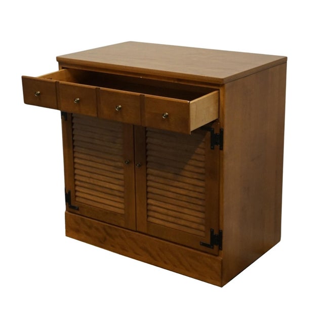 Brown Ethan Allen Heirloom Nutmeg Maple CRP Custom Room Plan 30" Shutter Door Cabinet 10-4511p For Sale - Image 8 of 14