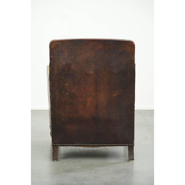 Art Deco Armchair in Velour and Decorative Nails For Sale - Image 4 of 15