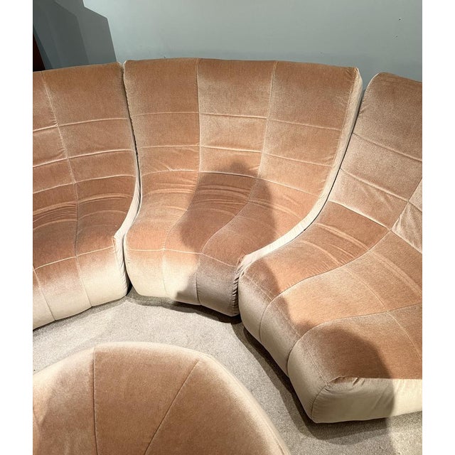 Brown Gilda Sofa and Ottoman by Michel Ducaroy for Ligne Roset, 1972, Set of 5 For Sale - Image 8 of 15