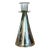 Vintage Silvered Glass Candle Holder For Sale