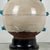 Wood 1960s Cream and Turquoise Glazed Ceramic Lamp For Sale - Image 7 of 7