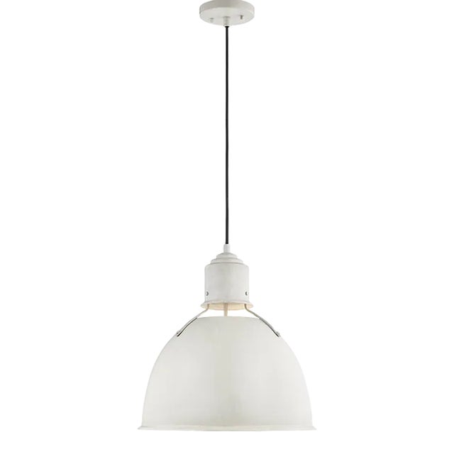 Thomas O'Brien By Visual Comfort Studio Huey 1-Light Pendant in Antique White For Sale