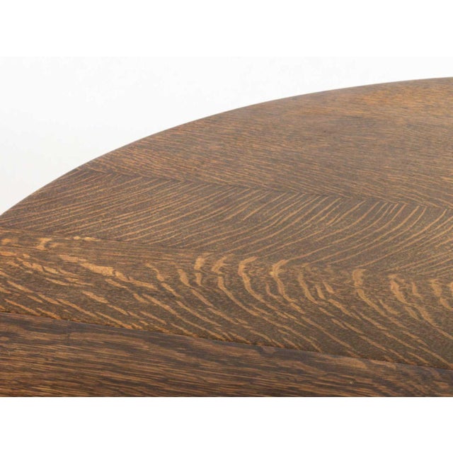 Early 20th Century Arts and Crafts Tiger Oak Center Table For Sale - Image 5 of 8