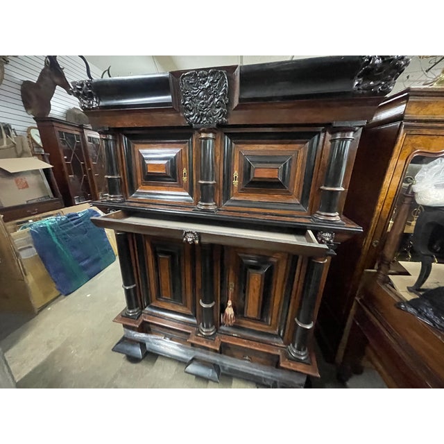 17th Century Dutch Baroque Revival Kussenkast Armoire Cabinet For Sale - Image 14 of 14